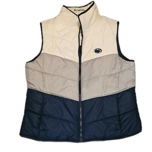 Columbia Jackets & Blazers - Columbia Unisex Puffer Vest Penn State sz M University Panther Colors
